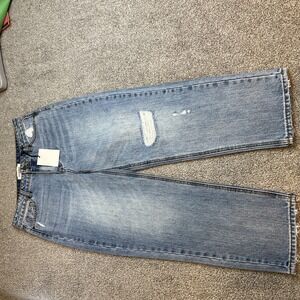 Evidnt Jeans Womens 27‎ Distressed Girlfriend High Rise Relaxed Fit Denim Pants